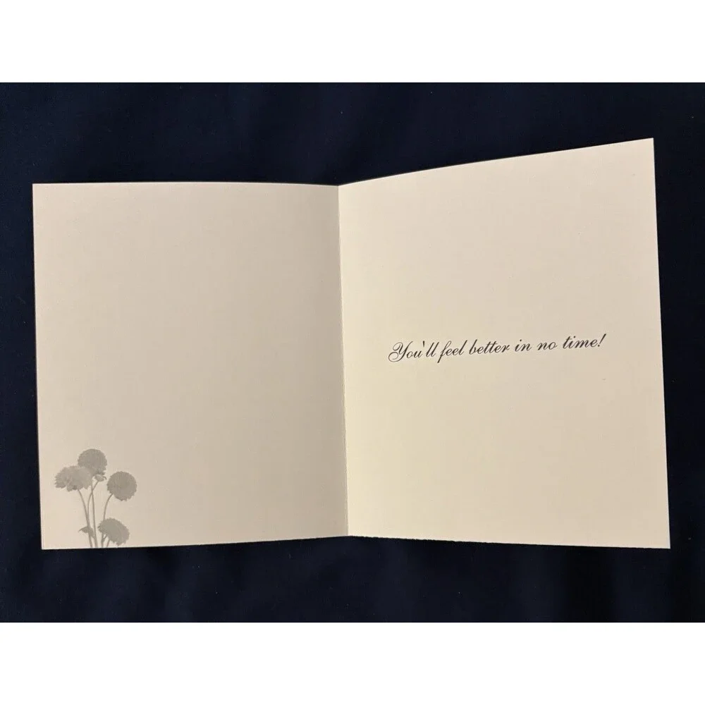 Get Well Soon Card with White Envelope | Flower design by Habitat